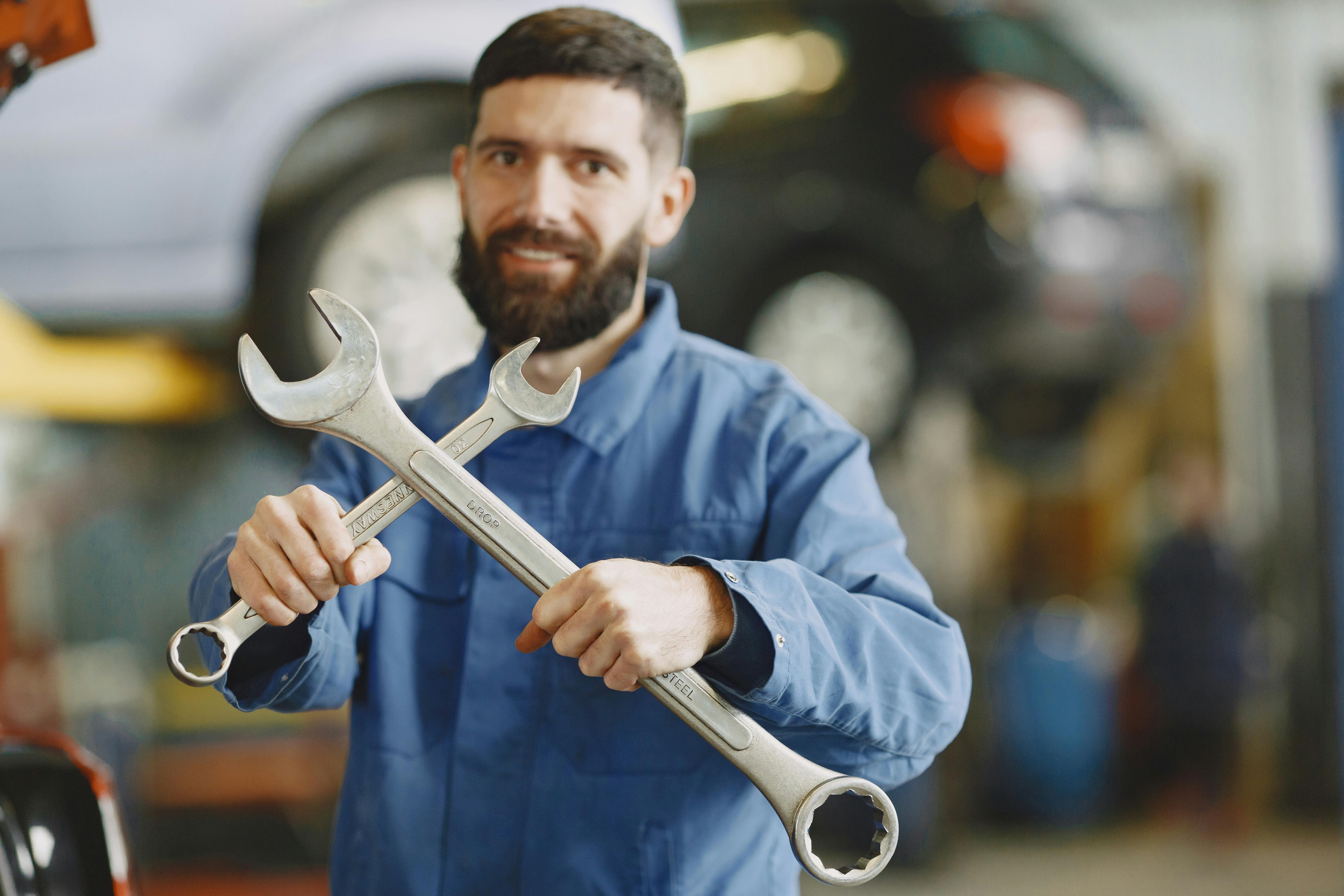 MOT test centre mechanic at a UK garage